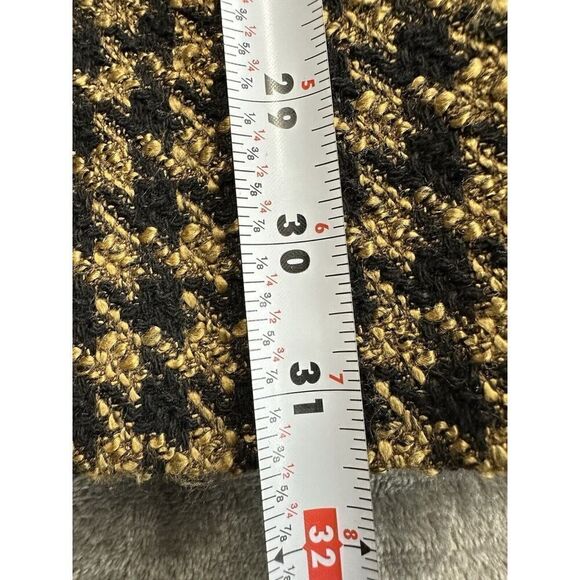 River Island houndstooth pattern Yellow Black sz 18 US Blazer - Picture 10 of 14